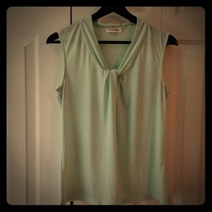 Calvin Klein sleeveless tan with draped top career